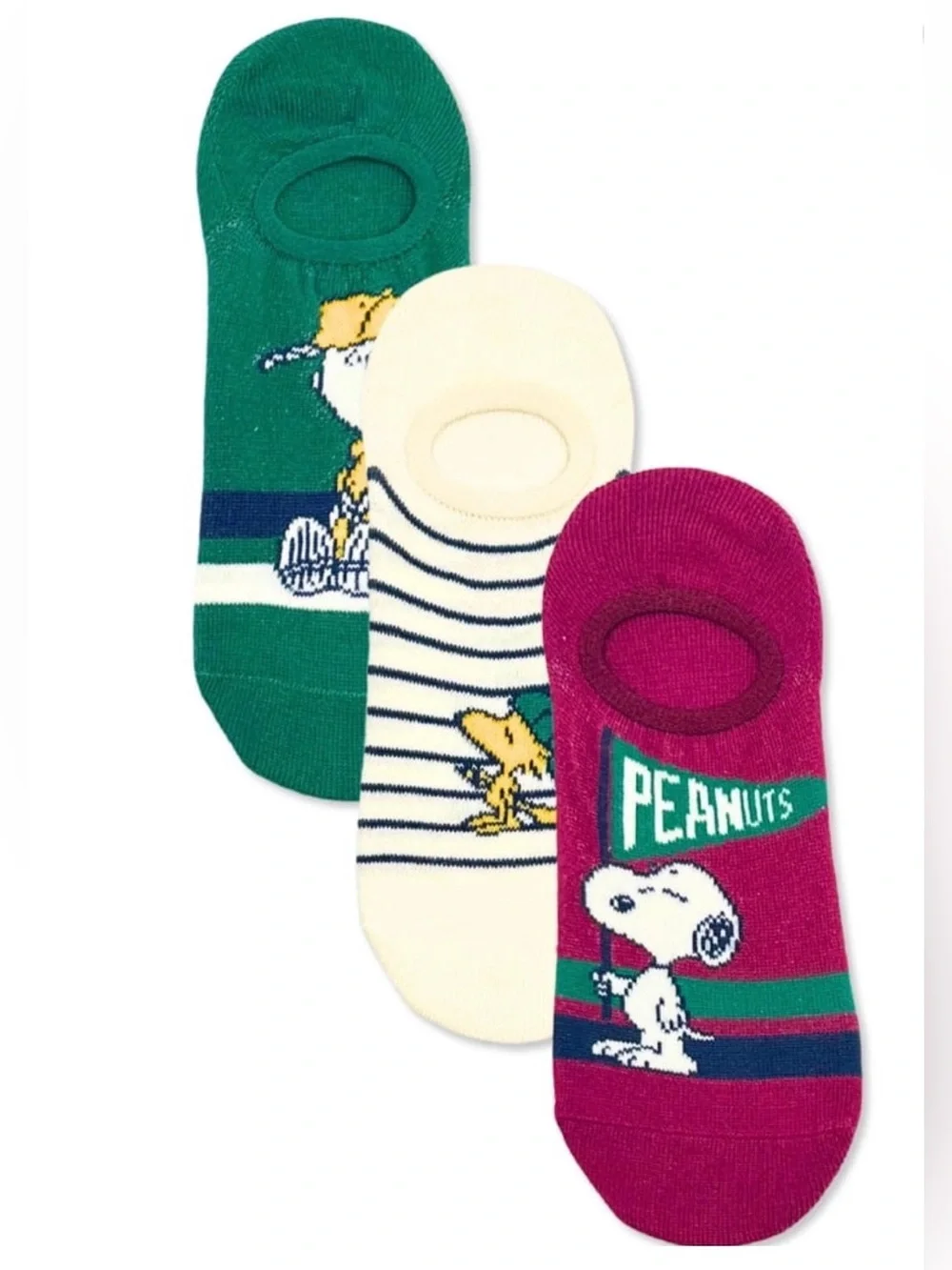 🌶️$5🌶️ NEW PEANUTS Scoop Liner Socks 3-Pack Shoe Size 4-10 Women's